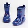 Buty Pvc Rainboots Baby Waterproof Pluszowe buty do chodzenia maluch dziewczyna chłopiec kreskówki deszczowe buty antiskid gumowe kostki do szkoły 230701