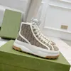 2023 designer women's casual shoes luxury fabric trim platform shoes Italian low top 1977 high top letter high quality sports shoes beige ebony canvas tennis shoes.