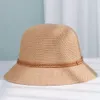 2022新しい女性の麦わら帽子パナマUV保護サンバイザービーチハットファッションバイザー折りたたみ可能な女性女性の夏の帽子