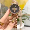 Женские часы модные часы высококачественная стальная группа хрустального стиля Quartz Watch x3