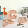 Novelty Items Twenty six Letter Wooden Piggy Bank Coin Money Solid Wood Saving Box Coins Storage Desktop Ornament Decor Crafts Christmas Gifts 230701