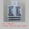 Temporary Tattoos 100piece Wholesale Chest Waist Clavicle Temporary Tattoo Stickers Beauty Sexy Fashion Cool Cover Scar Waterproof Fake Tattoo 230701