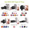 Power Cable Plug LENCENT 2 PCS World to US Travel Adapter Overload Protection Convert World Plug to US Grounded Plug Wall Socket for Travel/Home 230701