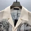 2豪華なデザイナーシャツメンズファッションタイガーレターvシルクボウリングシャツのカジュアルシャツ男性スリムフィット半袖ドレスシャツm-3xl＃1183