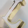 Panneau de lettre de canal en acrylique éclairé par l'avant, étanche, haut de gamme, sortie d'usine, publicité extérieure et côté doré