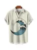 メンズポロス2023夏の大型アロハシャツ3Dプリントビーチスタイルハラジュクアニメーションウェーブルーズショートスリーブファッション230630