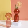 Vaser Creative Glass Vase Candle Holders Clear Flower Wedding Centerpieces Home Decoration Table Ljusstake Holder 230701