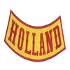 Bandidos Holland Rocker broderat järn på patch Motorcykelcykel Club MC Front Jacket Vest Patch Detaljerad broderi260c