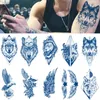 Temporäre Tattoos, 100 Stück, Großhandel, Saft, dauerhafte Tinte, temporäre Tattoos, Körperkunst, wasserfester Aufkleber, Löwe, Wolf, Mann, Axt, Tatoo, Arm, Flügel, Fliege, Rose, Frauen, 230701