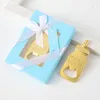 DHL Babyshower Retourgeschenken voor gasten Benodigdheden Poppin Babyflesvormige flesopener met geschenkdoosverpakking Trouwbedankjes Feestgroothandel