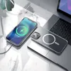 Transparent Clear Acrylic Magnetic Phone Falls för iPhone 15 14 13 12 11 Pro Max Mini Compatible Magsafe Wireless Charger