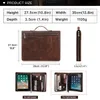 Briefcases Pro Air 13'' iPad 129 A4 Portable File Folder Cow Leather Cover Organizer Manager Office Document Zipper Briefcase 230701