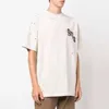 T-shirts masculinas de design de moda masculina T-shirt manchada com impressão de espuma de tinta masculina t-shirt masculina feminina verão rasgada retrô de manga curta camiseta solta oversized QOZD