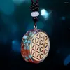 Pendentif Colliers 2023 Fleur De Vie Générateur D'orgone Accumulateur D'énergie EMF Protection Reiki Chargé Orgonite Pendentifs