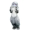 Costume de mascotte de lapin léger à fourrure longue thème déguisement accessoires complets du corps tenue costume de fantaisie personnalisé