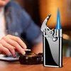 2023 Novo Rocker Blue Flame Jet Lighter Metal à prova de vento Acessórios para fumar masculino Ao ar livre Camping tocha isqueiro 67TM 7K1B