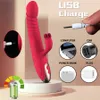 Massager Intelligente verwarming 8 Modi Telescopische G-spot vibratorstick voor vrouwen volwassenen Dildo vaginamastubator