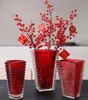 Декоративные тарелки различных цветов, скандинавская утолщенная хрустальная ваза, стеклянная прозрачная лилия, стол для гостиной, цветочная композиция 230701