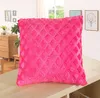 Housse de coussin en peluche couleur bonbon doux de luxe taies d'oreiller en fausse fourrure pour canapé de voiture taie d'oreiller chambre salon taie d'oreiller