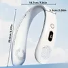 1pc Bladeless Neck Fan Vaneless Hanging Neck Fan With 2400mAh Built-in Rechargeable Battery, 3 Speeds, Digital Display, Quiet And Strong Wind, Outdoor Sports USB Fan