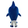 Hot Sales Blue Shark Mascot Costume Carnival Performance Apparel Theme Fancy Dress Outfit Advertising