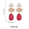 Fashion Metal Resin Geometric Earrings for Women's Exaggerated Minimalist Dangle Earings Banquet Jewelry Accessories