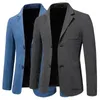 Herrenanzüge Hochwertiger blauer Herren-Blazer mit zwei Knöpfen, Herren-Hochzeitsblazer in Übergröße 5XL