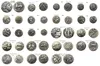 Dekorativa objekt Figurer grekiska och romerska antika mix silvergold pläterade kopieringsmynt 230701