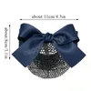 Elegant nätgarn Bow Hair Net Barrette Flight Bevis Band Hårklipp Kvinnor Hårbulle Cover Net Headwear Bun Net Snood