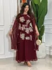 Ethnic Clothing Morocco Mesh Muslim Dres Long Sleeve Abaya Kaftan Evening Party Dresses Dubai Turkey Islam Robe Femme Vestidos 230630