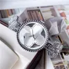 Fashion Watches Women watches high quality Crystal Flower Big Letters Style Luxury Metal Steel Band Quartz 35mm watch
