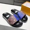 Avec la boîte Sandales Pantoufles Diapositives Chaussure Casual Flat Slide Designer Hommes Femmes Pantoufle Flip Flop Marque De Luxe Maison Légère Sandales Noires 35-46