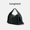 브랜드 디자이너 Songmont Bag Luna 손잡이 클러치 바구니 크로스 바디 핸드백 버킷 가방 언더 암 호보 어깨 겨드랑이 가방 럭셔리 큰 반달 가죽 토트