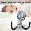 Ventilatore portatile, piccolo ventilatore per passeggino con clip flessibile per treppiede per bambino, ventola di raffreddamento ricaricabile USB e portatile per viaggi, seggiolino auto, camera da letto da campeggio