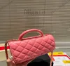 Bolsa feminina Diamond Lattice Flip Bolsa de design de luxo de pele de carneiro Moda e versátil Bolsa de riqueza de corrente Pequena fragrância portátil Bolsa transversal diagonal de um ombro