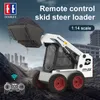 ElectricRC Car Double E E594 1 14 Remote Control Slip Loader Toy RC Truck Engineering Vehicle Skid Steer Cockpit Excavators Toys for Boys 230630