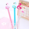 12Pcs/pack Japanese Cartoon Cute Kawaii Flamingo Gel Ink Pen Novelty Cool Fancy School Stationery Pencil Case Bag Thing Material