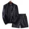 Giacca da uomo firmata primavera autunno moda sportiva con cappuccio Bomber Jacket giacche casual con cerniera pantaloncini giacca a vento set