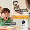 Baby Monitors Larmtek IP Camera 5G WiFi Baby Monitor 1080P Mini Indoor CCTV Security 2K 4MP AI Tracking Audio Video Surveillance Camera Alexa 230701