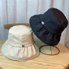 Nuovo cappello da pescatore standard in metallo estivo da donna piegato in grande lungo il retro pieghevole da viaggio all'aperto protezione solare da spiaggia berretto da pesca