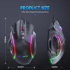 الفئران Ryra Professional Gaming Gaming Mouse 12 Buttons LED Pantical USB Wired Mice RGB Light Effects for Pro Gamer عالية الجودة دجاج