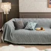 Stoelbekleding Mode Sofa Handdoek Gooien Deken Effen Kleur Breien Plaid Kussenovertrekken Bescherm Cover Home Decor 230701