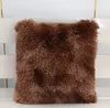 Federa di peluche di lusso Fodera per cuscino per divano lungo peloso in morbida lana Fodera rosa per divano Home Decor Inverno