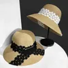 Nouveau Dentelle Fleur Panama Simple Chapeau De Paille D'été Femmes Big Brim Jazz Soleil Cap Loisirs Voyage En Plein Air Vacances Plage Chapeau