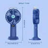 Pulverizador Pequeno Ventilador de Energia Inteligente Visor Digital USB Spray Ventilador de Resfriamento de Água Ventilador de Mesa Portátil Bateria de Longa Duração Pode ser portátil e pode ser colocado -Padrão