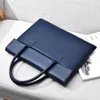 Портфели Сумка-портфель для ноутбука Marfino Woman Men PU Leather DoubleLayer Organizer Computer Interlayer Business Document Portfolio 230701