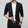 2019 Męskie Korea Slim Fashion Blazers Kurtka Mężczyzna Niezadany płaszcz w dużych rozmiarach Suknia ślubna Czarne Morze Niebieskie wino czerwone kombinezon Men2103