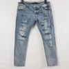 FALECTION UOMO 21SS AMIMIKE JEANS EFFETTO ART WORK PATCH DENIM STRAPPATO jeans252y