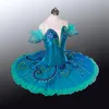 La Esmeralda Variation Professional Stage Costume Tutu Dark Green Sleeping Beauty Ballet Comeptiton dress pancake tutu child2582