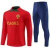 2023 2024 Portugal Kids Tracksuit Joao Felix Soccer Jerseys Training Suit Ruben Neves Bruno Ronaldo Fernandes Portugieser 23 24 Man Portuguese Adult Tracksuits Set